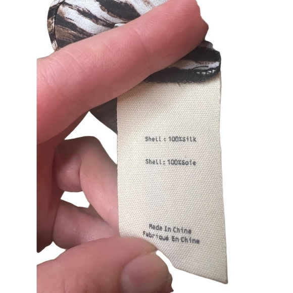 L'AGENCE Animal Print Cinched Waist Asymmetric Sleeveless Dress Size 2 - Picture 9 of 16